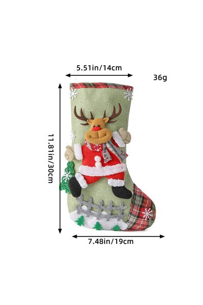 Choice مجموعة جوارب عيد الميلاد مقاس 19×30 سم، من M1 إلى M8، تتضمن دمية سانتا...