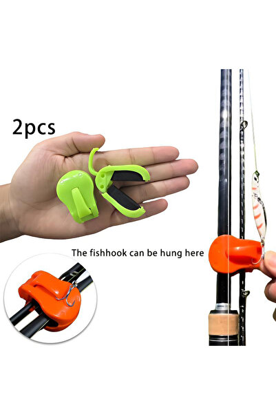 Choice green 2Pcs Quick-Attach Fishing Rod Clip Tool-Free 1-Hand Holder For F...