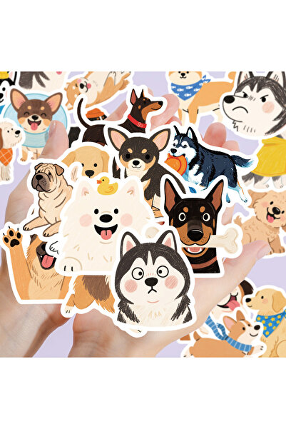 Choice ٥٦ قطعة من ملصقات جرافيتي كرتونية مرسومة يدويًا على شكل كلب، لتزيين ال...