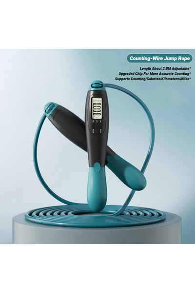 Choice حبل قفز أخضر (للعد) مصنوع من الفولاذ، قابل للتعديل، مناسب للتمارين الر...