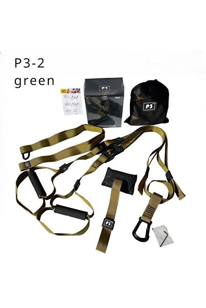 Choice P3-2 Green P3-2 & P3-3 Trx Adjustable Suspension Training Belt - Multi...