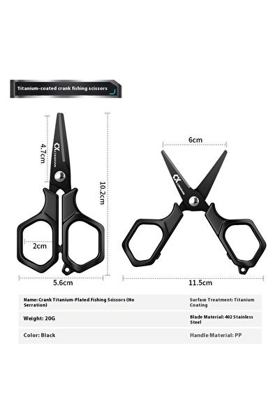 Choice مقص صيد محمول مطلي بالتيتانيوم ذو فم طويل لتعليق الخيوط، وخيوط صيد من ...