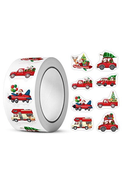 Choice H0587-1 بوصة، 500 قطعة من ملصقات عيد الميلاد المجيد، ملصقات دائرية مقا...