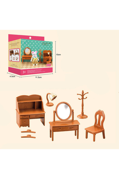 Choice مجموعة أثاث بيت الدمى B13، غرفة نوم، لعبة محاكاة، بيت دمى مصغر لعائلة ...