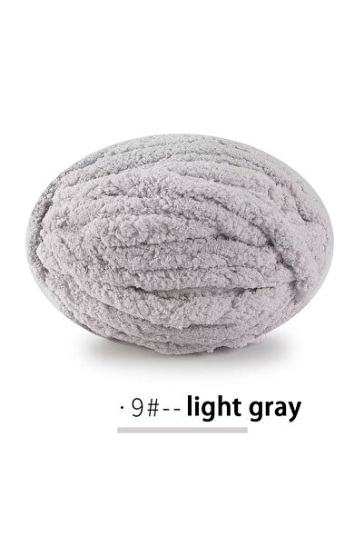 Choice 09 رمادي فاتح 250 غرام، خيط سميك للغاية، بطانية من خيوط الصوف، حياكة ي...