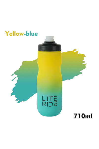 Choice 710ml yellow blue LITERIDE 610ml/710ml Bicycle Bottle MTB Road Bike Wa...