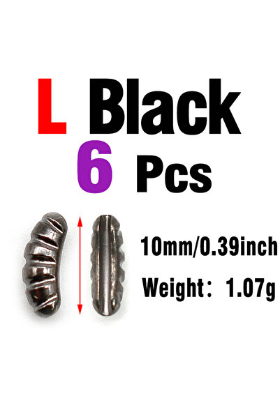 Choice طقم صيد ذباب أسود كبير الحجم مكون من 6 قطع، مصنوع من التنجستن الثقيل، ...