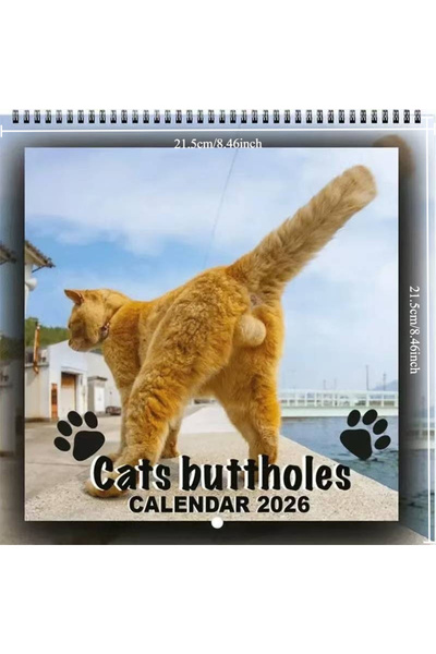 Choice Cat Butt 2026 Pooping Dog Calendar-Year Monthly Planner & Agenda Sched...
