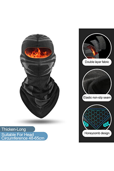 Choice5 DTJ20 Black GTUBIKE Thermal Motorcycle Riding Face Mask Balaclava Hea...
