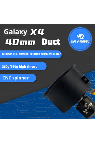 Choice مجموعة كاملة من مروحة Xfly موديل 40 مم ذات 12 شفرة EDF مع نظام وحدة طا...