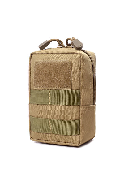 Choice TAN Small Tactical Pouches Molle Utility Pouch Outdoor Hiking Hunting ...