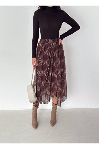 Noa&Noa Ασύμμετρη φούστα από σιφόν