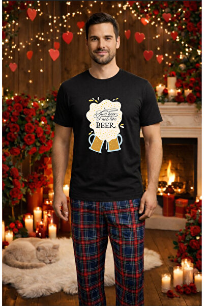 MVRDAR Σετ ανδρικής βαμβακερής πιτζάμας για την Ημέρα του Αγίου Βαλεντίνου, D...