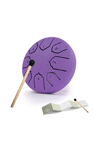 Choice 4 inch Purple Mini Steel Tongue Drum 4 Inch 8 Notes Rain Drum for Outs...