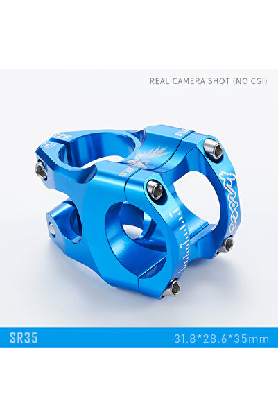 Choice جذع دراجة جبلية SR35-BLUE KRSEC SR35، طول 35 مم، زاوية 0 درجة، مناسب ل...