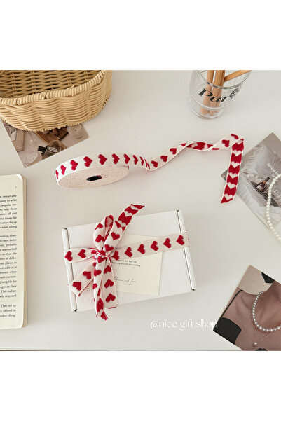 Choice 1pc red 10 Yards Hand-woven love ribbon diy Bow hair accessories Cloth...