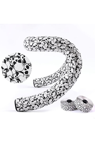 BUCKLOS شريط مقود دراجة طريق صيفي جديد باللونين الأسود والأبيض، بتصميم إبداعي...