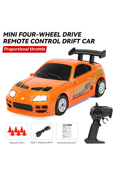 Choice سيارة دريفت صغيرة عالية الأداء من طراز XQ برتقالية اللون، بمقياس 1:64،...
