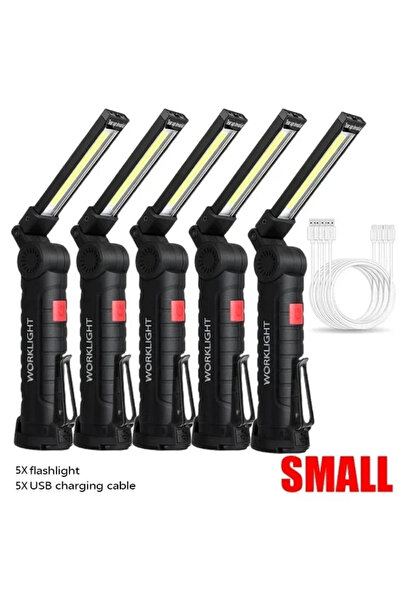 Choice مصباح يدوي صغير بإضاءة LED مغناطيسية COB، بتركيز ثابت، 5 قطع (1/2/3/5 ...