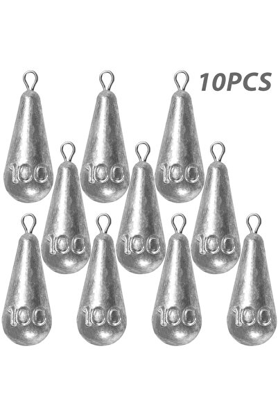 Choice مجموعة أثقال صيد الأسماك (10 قطع، وزن 100 غرام - 3.53 أونصة) مع علامات...