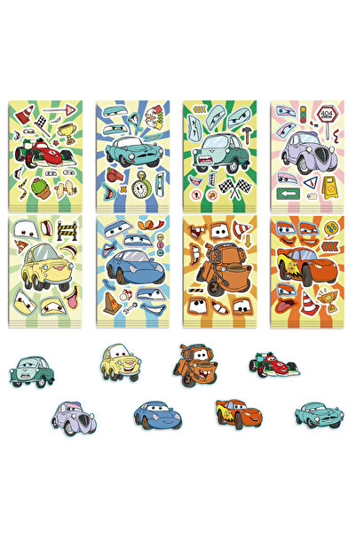 Choice 16PCS 8/16/24pcs Disney Cars Make-a-Face Puzzle Sticker DIY Phone Lapt...