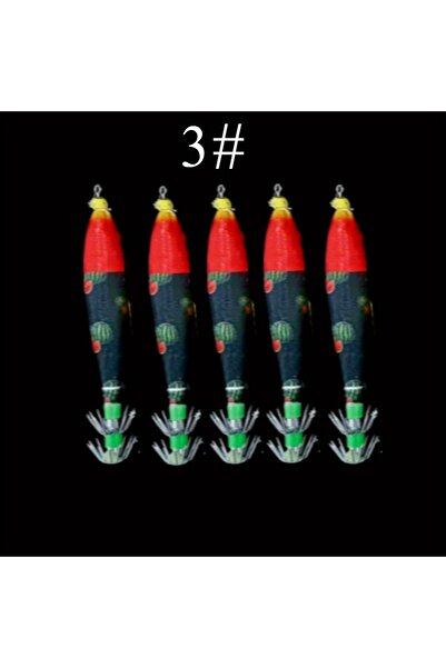 Choice خطافات صيد الحبار المضيئة من أكيبيك، مقاس 3، 5 قطع، 10 سم/ 6 غرام، طعم...