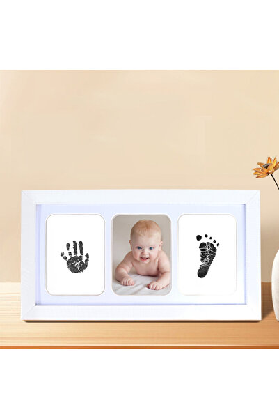 Choice WHITE Newborn Baby DIY Hand And Footprint Kit Ink Pads Photo Frame Han...
