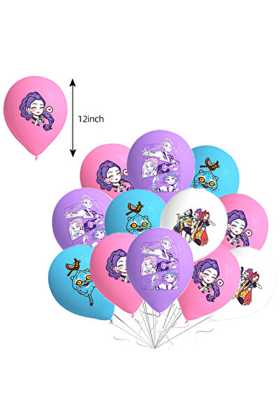 Choice 12 بالون لاتكس جديد بتصميم صائدي الشياطين من الكيبوب، هدايا مثالية لحف...