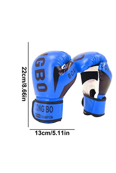 Choice قفازات ملاكمة جلدية زرقاء اللون، زوج واحد، للتدريب على اللكم، مناسبة ل...