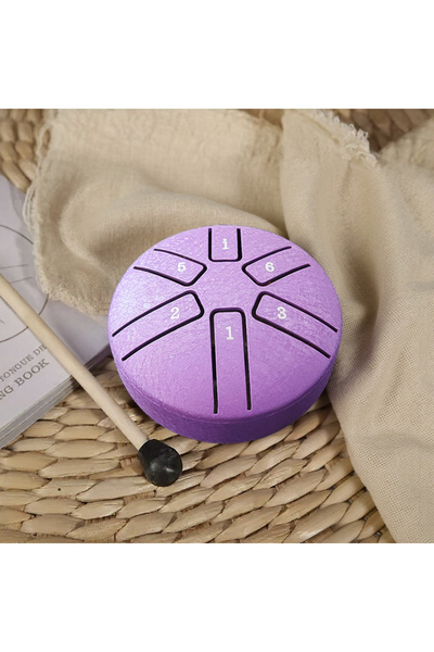 Choice طبلة هاندبان صغيرة من نوع "بيربل دوزلي" (3 بوصات) ذات لسان فولاذي، تُص...