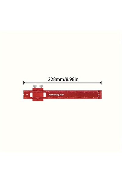 Choice 210mm Red carpenter's ruler, aluminum alloy positioning ruler, carpent...