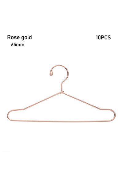 Choice rose gold-65mm 10Pcs Cute Mini Hangers Metal Doll Dress Clothes Stand ...