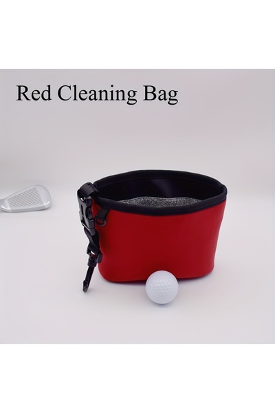 Choice Red Golf Club Cleaning Bag Wear Resist Equipment Cleaning Pouch Golf B...