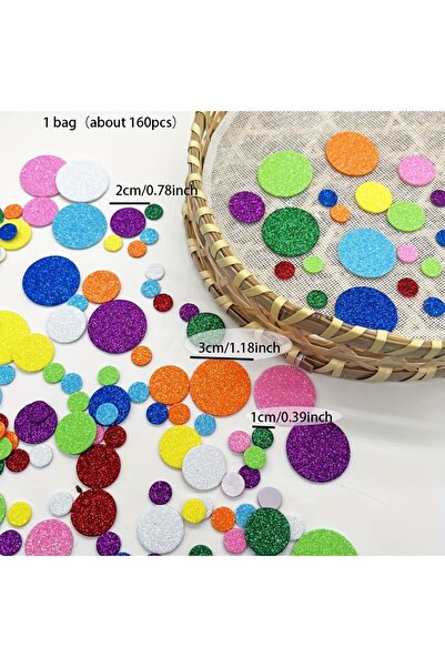 Choice كيس واحد - كيس واحد من زينة حفلات دائرية منقطة لامعة ذاتية اللصق، زينة...