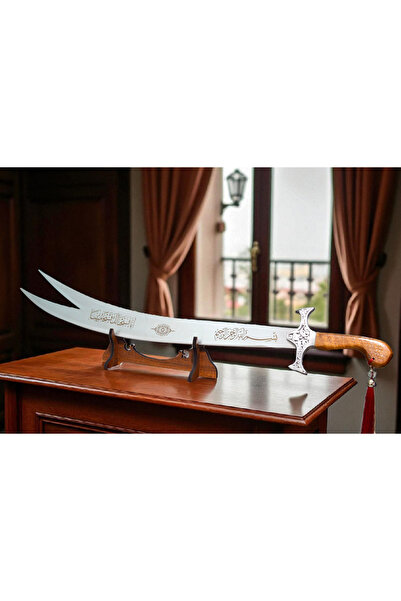 MERTCAN KNİFE 90 cm Zülfikar Temalı (DEKORATİF)Kılıç Masaüstü Objesi - Ahşap ...