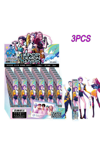 Choice 3 قطع 1/3/6/12/24 قطعة قلم حبر جاف أسود من سلسلة K-pop Demon Hunters، ...