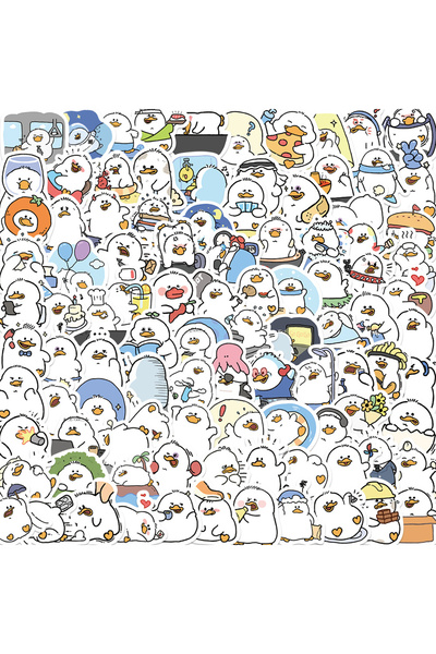 Choice 100PCS Animal Fat Duck Graffiti Stickers For Motorcycle Phone Skateboa...