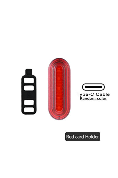 Choice Red Bicycle Rear Light Type-C Rechargeable Bike Tail Light 360° Rotati...