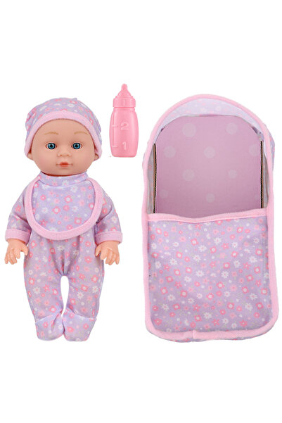 Choice دمية ريبورن بنفسجية اللون بطول 24 سم مع حقيبة حمل، مصنوعة يدويًا من ال...