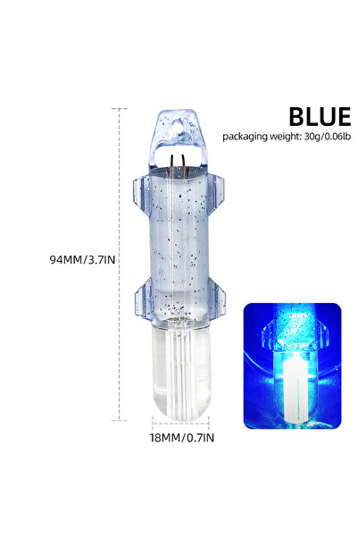 Choice4 BLUE Fishing Tackle Lure Light LED Underwater Night Attracting Fish L...