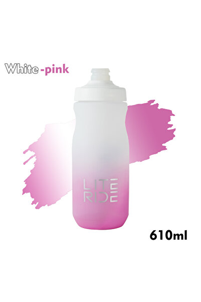 Choice زجاجة ماء للدراجات الهوائية من لايتريد، سعة 610 مل/710 مل، لون أبيض/ور...