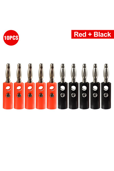choice2 5 Red 5 Black ​9IMOD Banana Plug 10PCS 4MM Banana Plug Connector Test...