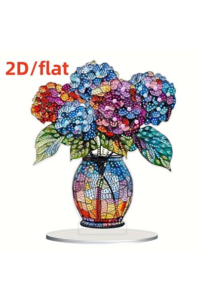 Choice GH060 مزهرية واحدة يمكنك صنعها بنفسك، مزينة بنمط فني ماسي، وزينة سطح ا...