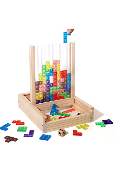 Choice لعبة تيتريس ثلاثية الأبعاد شفافة NB420C1، لعبة ألغاز منطقية لتنمية مها...