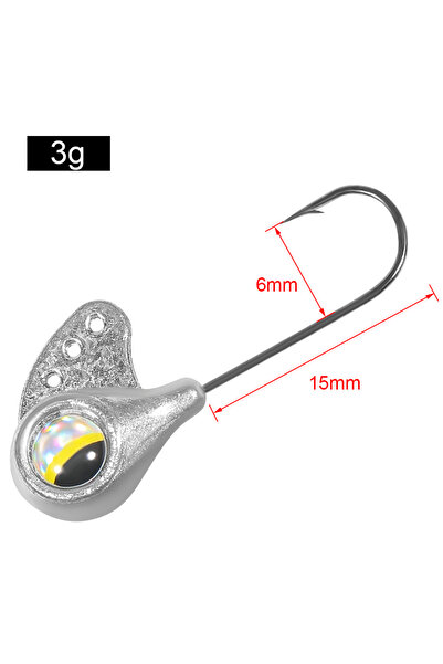 Choice 3g Rosewood Versatile Jig Head Ajing Fishing Hooks With Red Eyes 1g 1....