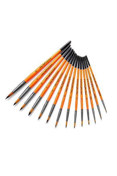 Choice 14 PCS Round Round Paint Brush Set, 4/5/14pcs Nylon Hair for Acrylic P...