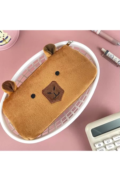 Choice Style B Cute Capibala Plush Pencil Case, Large Capacity Pencil Case, C...