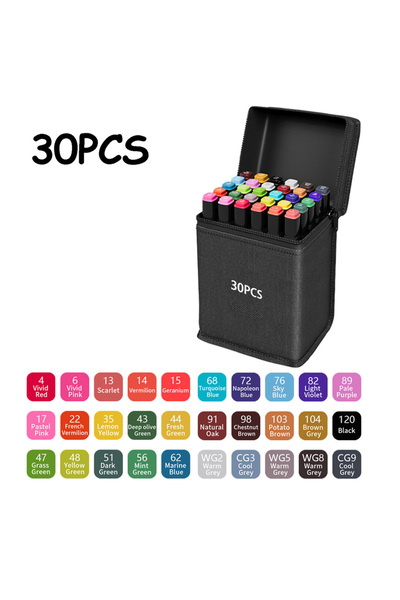 Choice 30 Colors 24/48/80/120/168/262 Colors Professional Drawing Markers Dua...