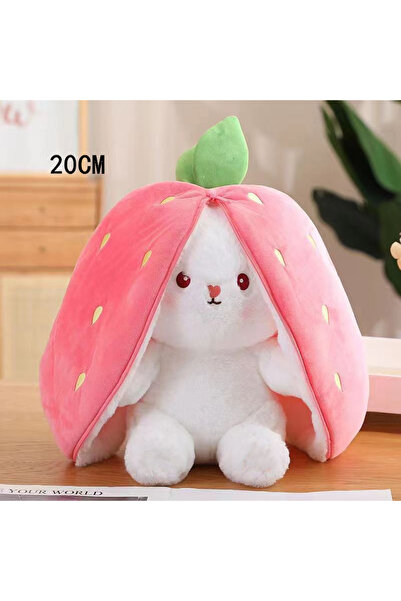 choice2 CaoMei-20CM Kawaii Fruit Bunny Plush Toy Cute Carrot Strawberry Turn ...