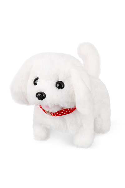 Choice لعبة إلكترونية بيضاء اللون، قطعة واحدة، على شكل كلب تيدي أو جرو، تعمل ...